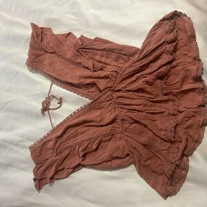 Abercrombie & Fitch Terracotta Lace Blouse
